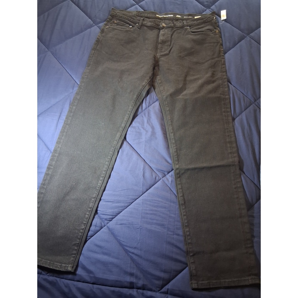 Amazon Essentials Mens Athletic Fit Jeans Black Denim 40 x 34 Stretch Pants
